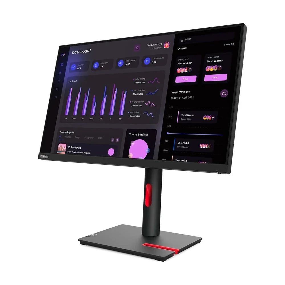LENOVO ThinkVision T24i-30 Monitor T24i-30 23.8"" WLED IPS 1 x HDMI 1 x Displayport 1 x VGA  63CFMAR1LA