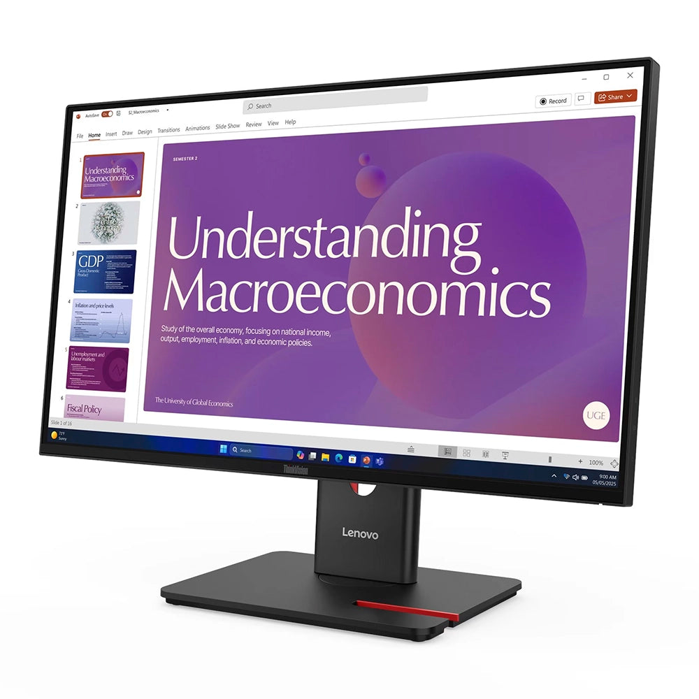 LENOVO ThinkVision T24D-40 Monitor Plano 23.8" IPS 1920x1080 WLED 93 DPI 64B9GAR1LA