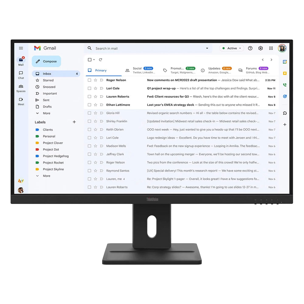 LENOVO ThinkVision E27-40 Monitor 27" IPS 1920 x 1080 WLED 82 DPI 64BCMAR4LA