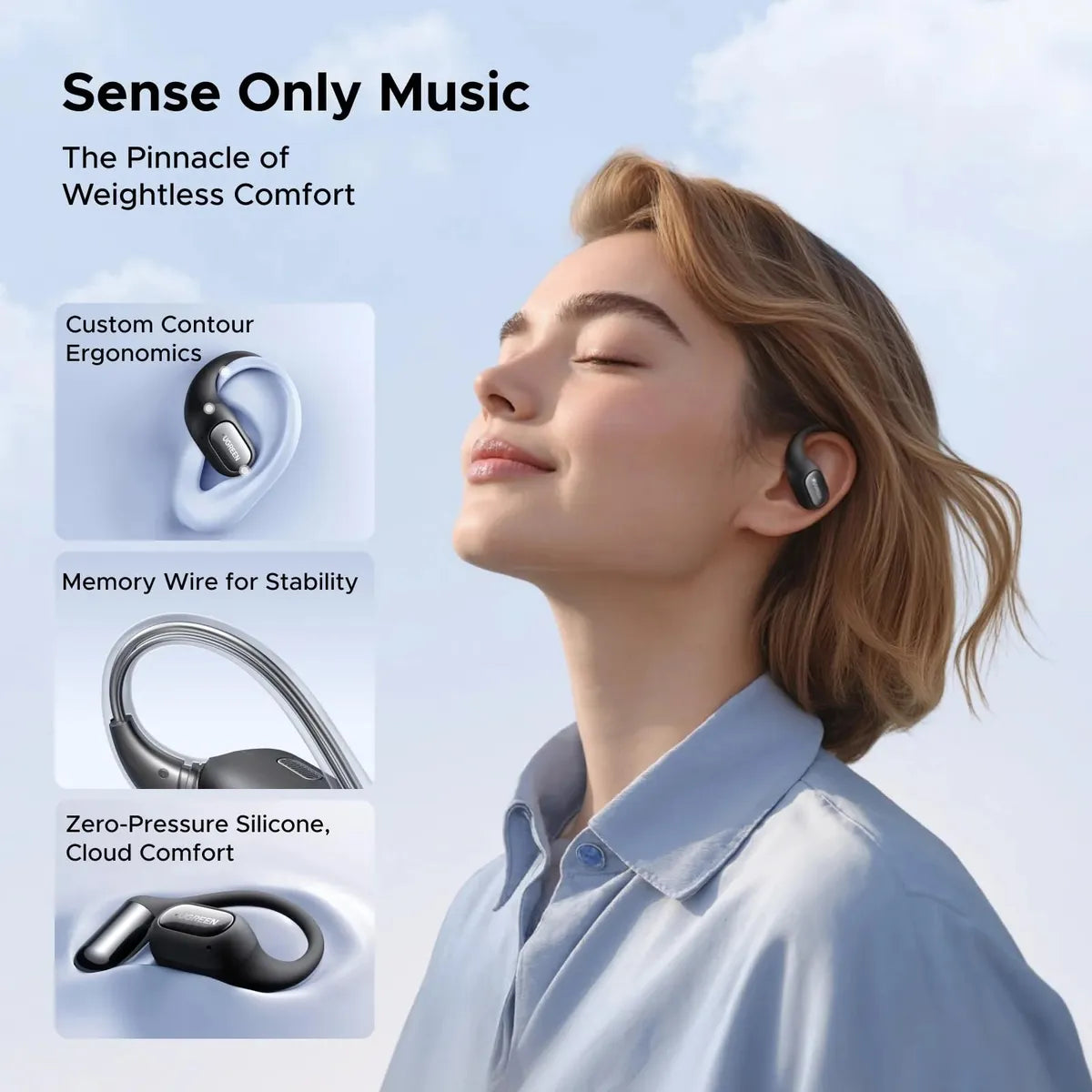 UGREEN WS213 65655 Audifonos FitBuds, IPX5 Hi-Fi Bluetooth 6.0