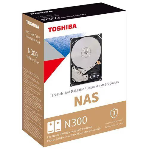 TOSHIBA N300 Disco Duro 18TB 3.5" SATA 512MB Cache 7200rpm para NAS HDWG81JXZSTA