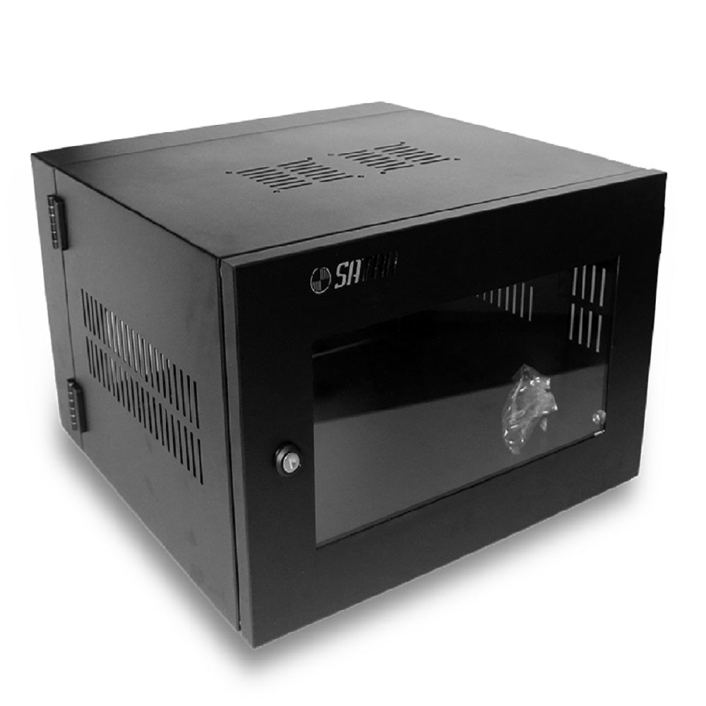 SATRA 1102060001 Gabinete de Pared 6RU con Puerta Acrílico 33x53x54cm
