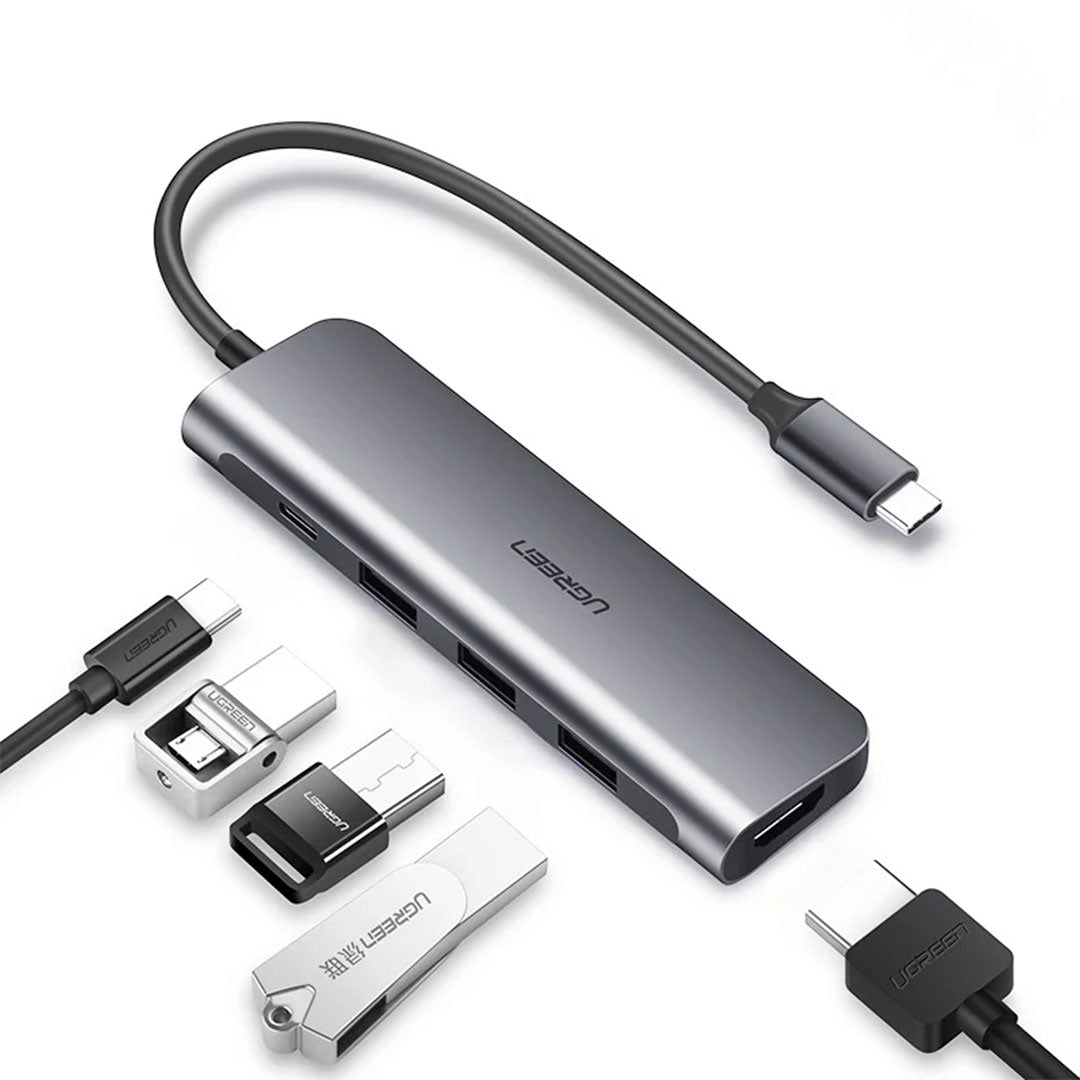 UGREEN CM136 70495 Adaptador HUB USB-C a HDMI USB 5 en 1