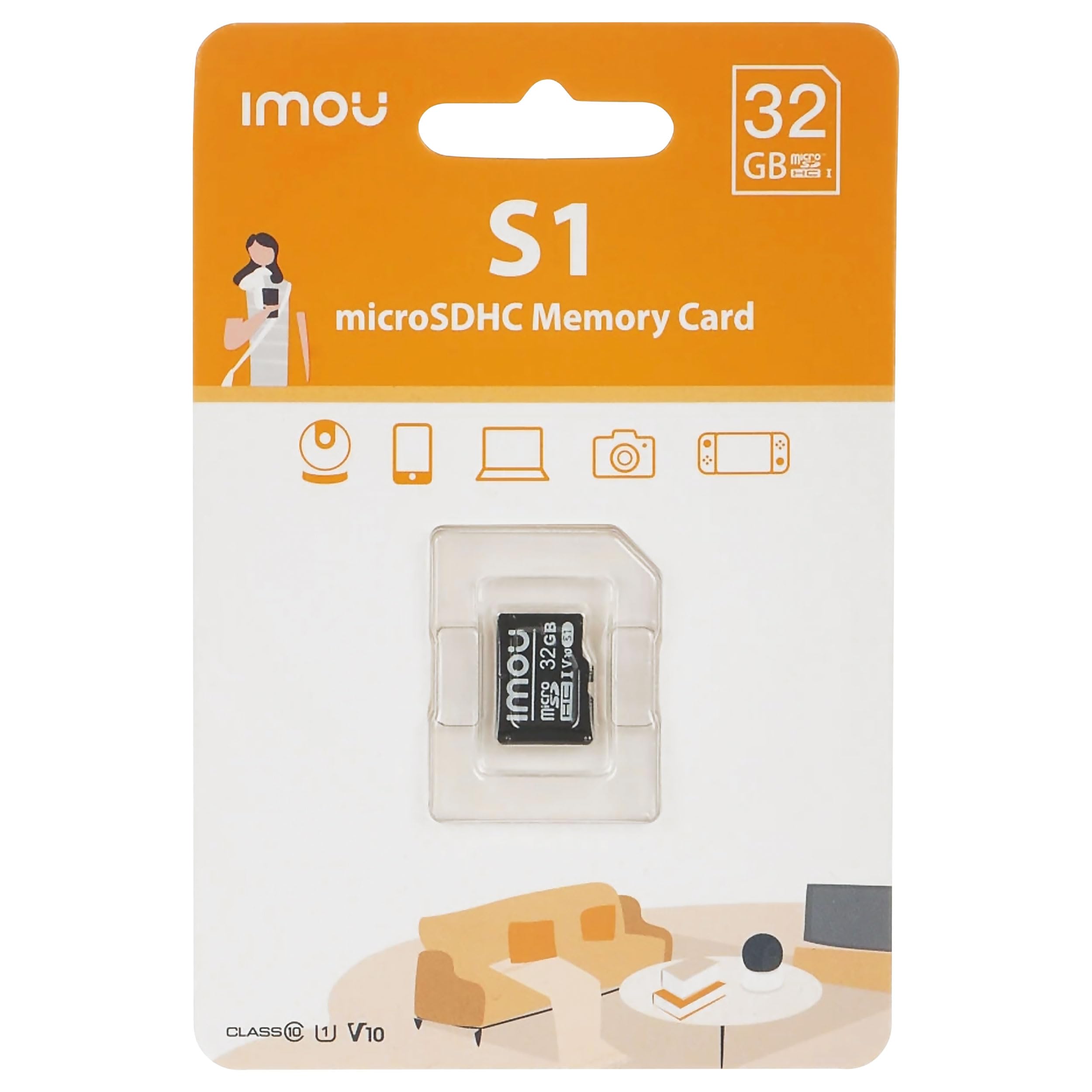 IMOU ST2-32-S1 Tarjeta microSDHC 32GB Clase 10 para Videovigilancia