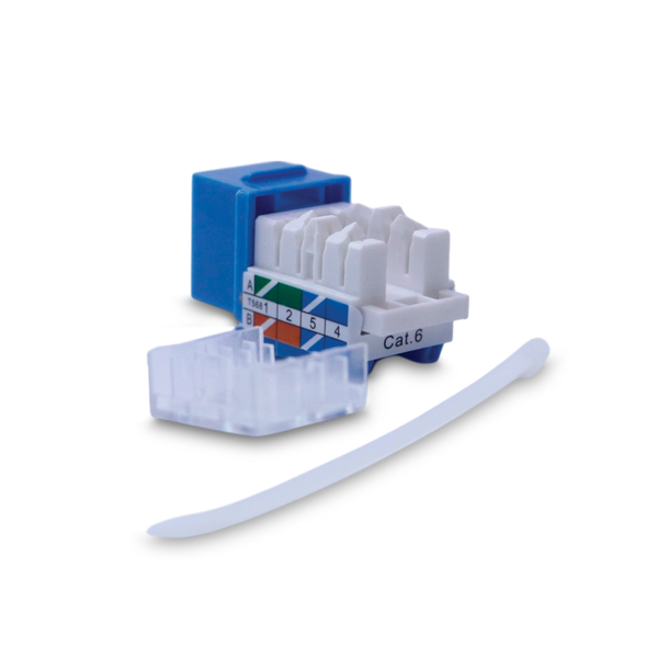 KONEXXION 7202010004 Conector Modular Jack Cat6 RJ45 ANSI/TIA 568-C.2, Azul
