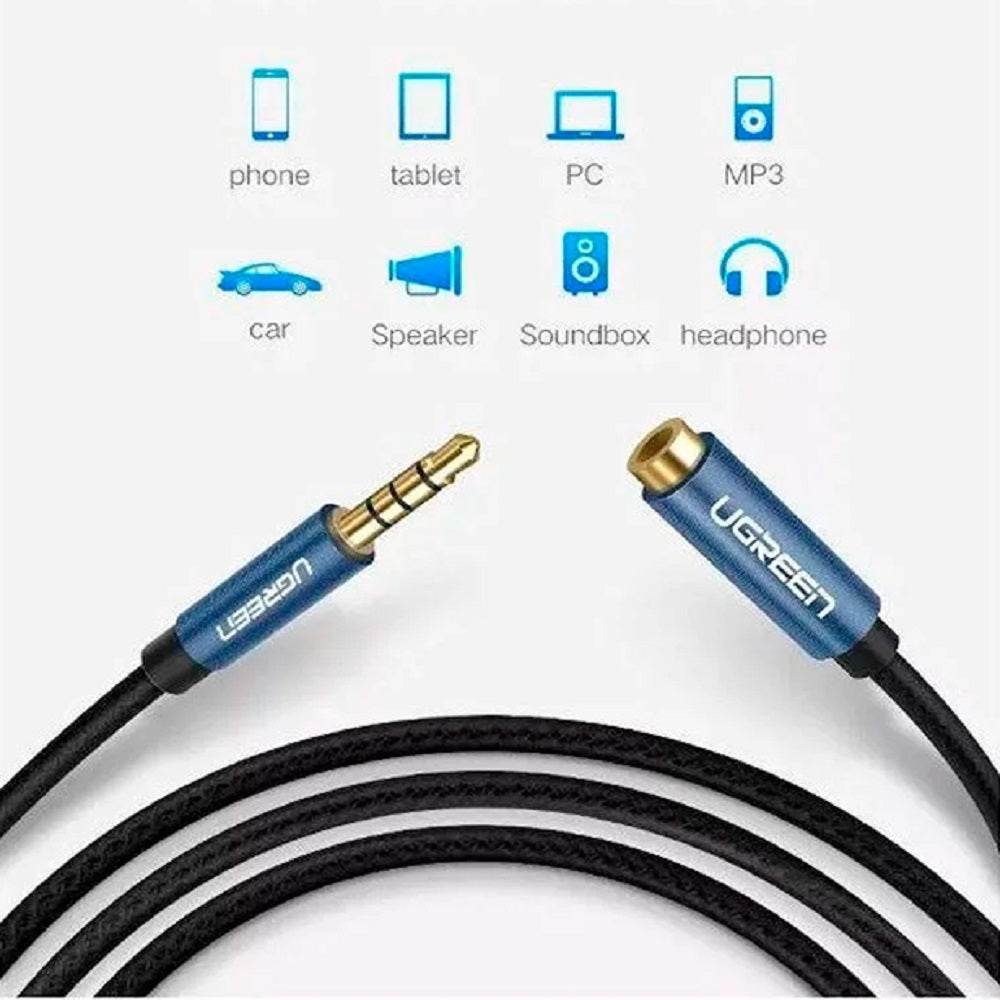 UGREEN AV118 40674 Cable Extensión de Audio 3.5mm Macho Hembra 1.5m