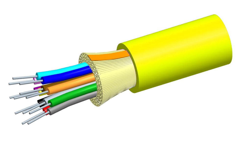 COMMSCOPE 760004267 Cable de Fibra Optica Monomodo OS2 12 Hilos LSZH Amarillo 100m
