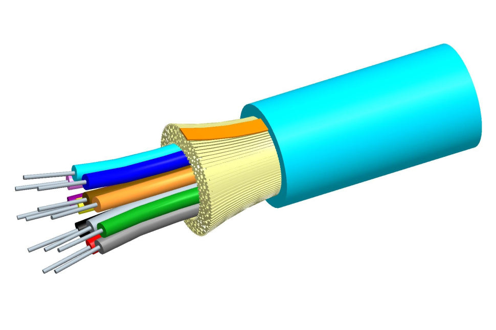 COMMSCOPE 760012161 Cable de Fibra Optica Multimodo OM4 12 Hilos LSZH Aqua 100m