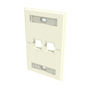 COMMSCOPE 760249169 FACE PLATE UNIVERSAL 2 PUERTOS CON LABEL, PLACA PARA JACK COLOR ELEC IVORY