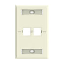COMMSCOPE 760249169 FACE PLATE UNIVERSAL 2 PUERTOS CON LABEL, PLACA PARA JACK COLOR ELEC IVORY