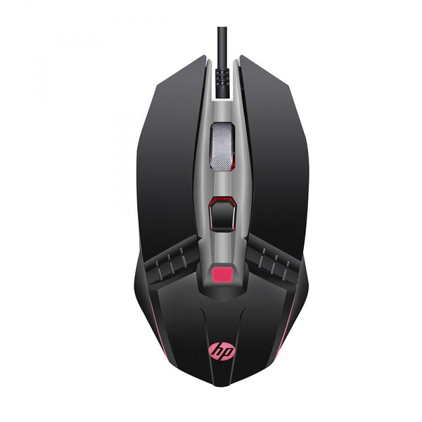 Mouse gamer HP M270 de 4 botões com luz de fundo, USB e sensor óptico, preto