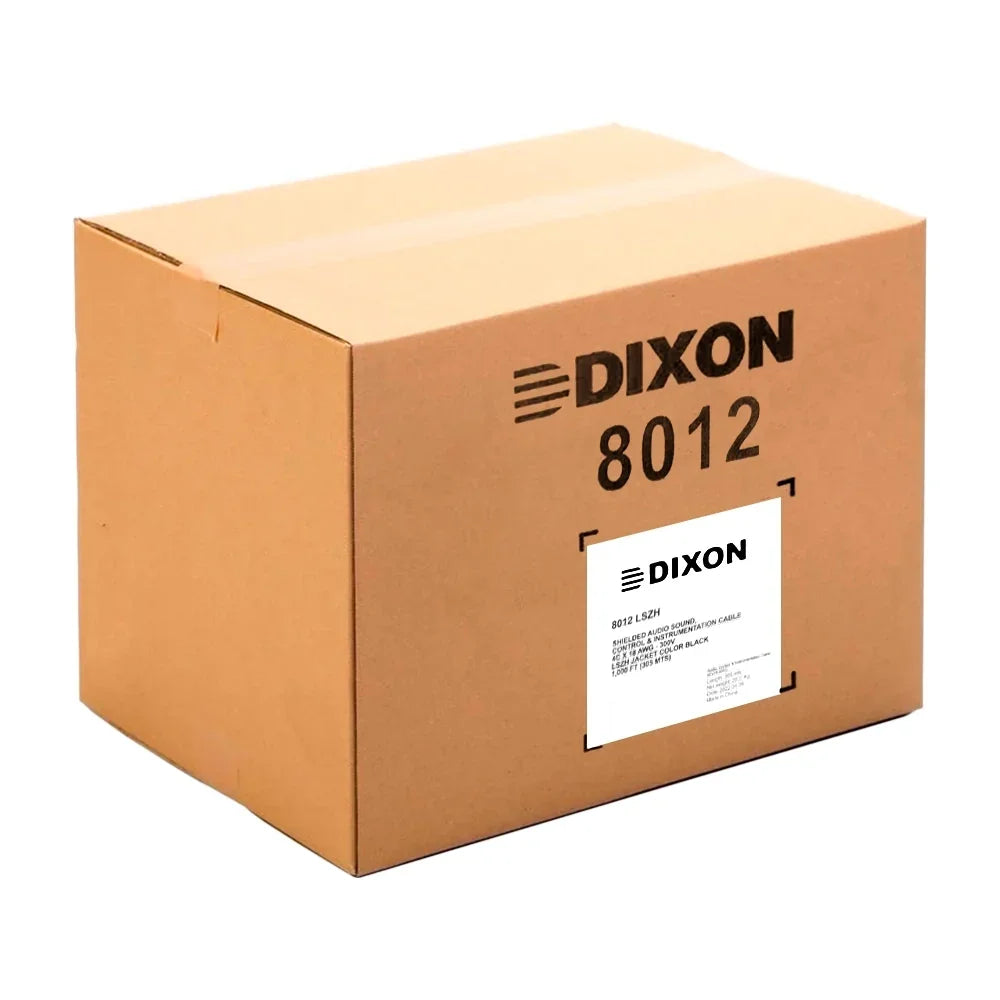 DIXON 8012 LSZH Cable de audio, control e instrumentación 18Awg LSZH, negro, 305m