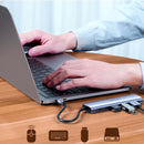 Adaptador UGREEN CM136 80132 Tipo C para HUB HDMI, 3xUSB 3.0, 1x Aux 3.5mm, 1xPD