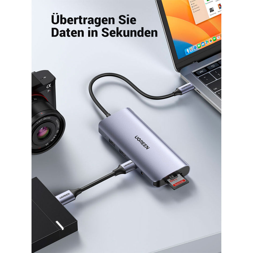 UGREEN CM179 80133 Adaptador HUB USB-C 10 en 1 con HDMI 4K y VGA