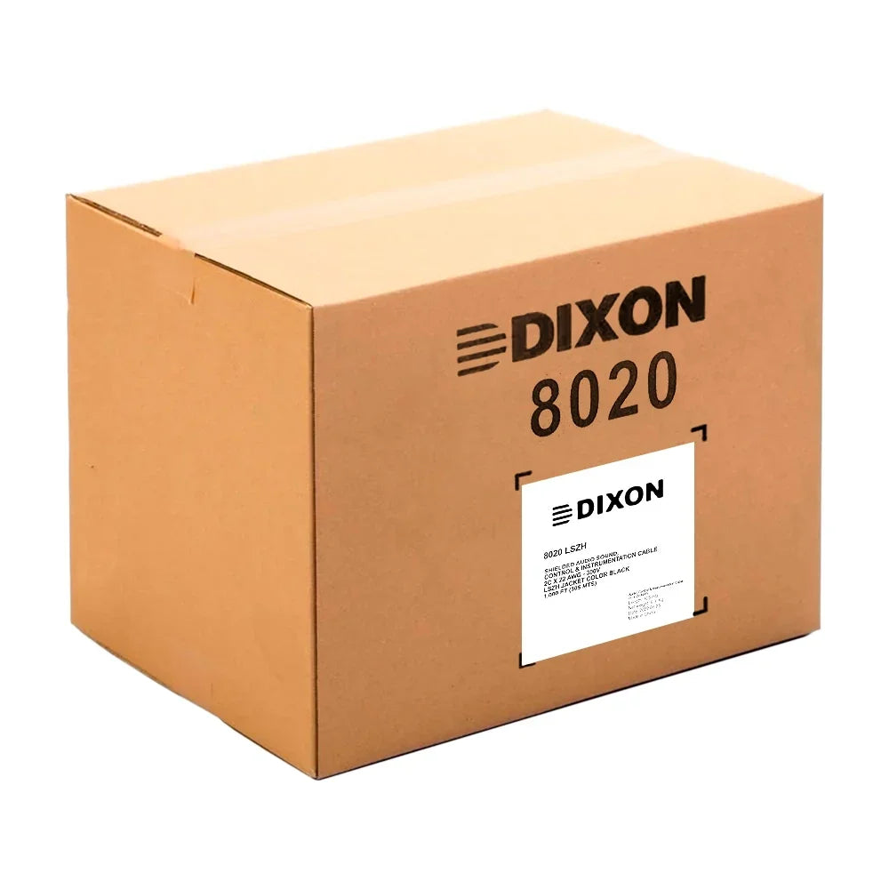 DIXON 8020 LSZH Cable de audio control e instrumentación 2 x 22AWG Negro 305m