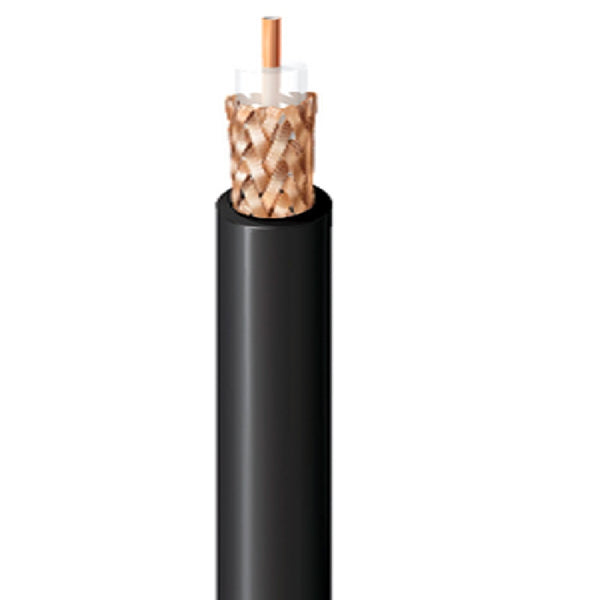 BELDEN 8241-BL-1000, Cable Coaxial RG59/U 76Omh 23awg Sólido 95% malla negro