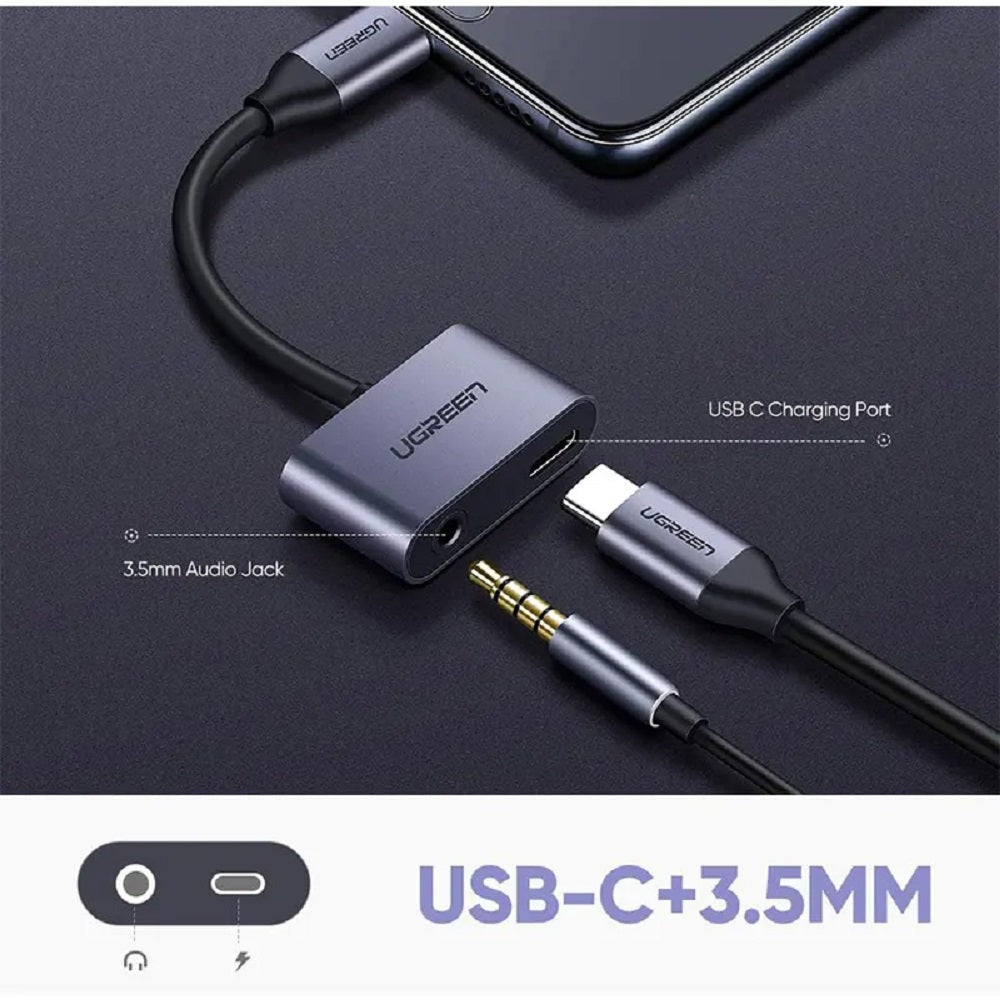UGREEN CM193 50596 Adaptador USB-C Macho a Puerto de Audio 3.5mm