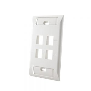 DIXON JE317A-V4/WH Faceplate Placa frontal ejecutiva 4 Puertos blanco