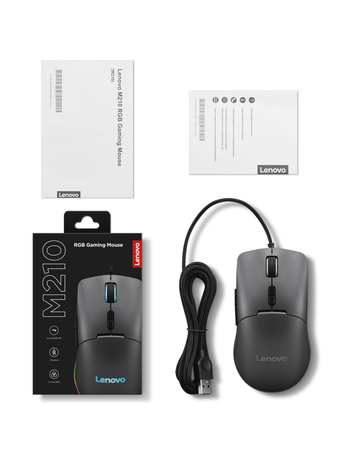 LENOVO M210 Mouse RGB Gaming USB Optico 8000 DPI GY51M74265