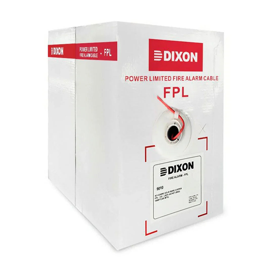DIXON 9010 LSZH Cable sólido contra incendio FPL 2x18, 305m