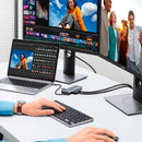 Adaptador HUB UGREEN CM490 90119 9 em 1, USB-C, 2x USB-A 3.0, USB-A 2.0, 2x HDMI 4K/60Hz, SD/TF, RJ45 