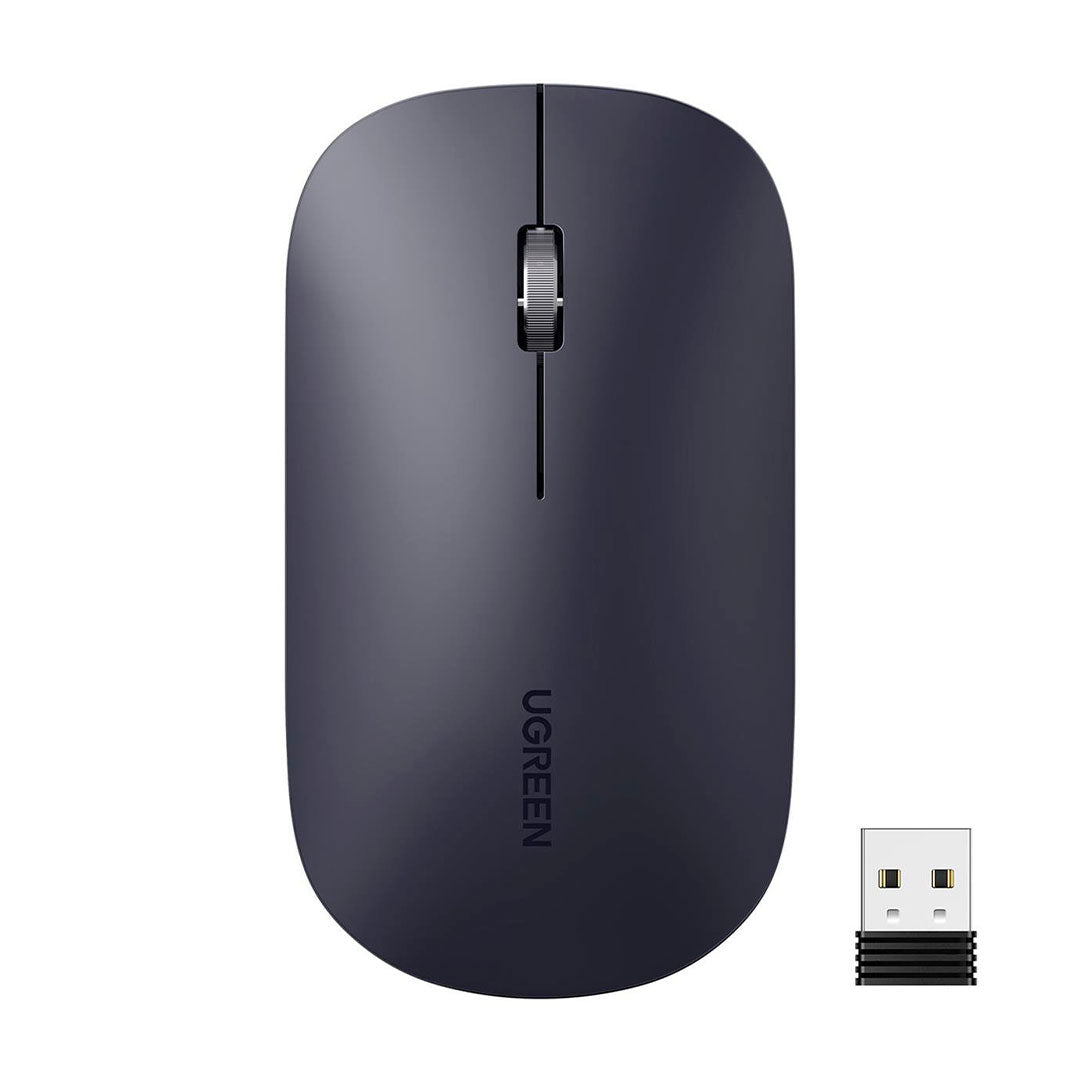 UGREEN MU001 90372 Mouse Inalámbrico 2.4Ghz Ergonómico Negro