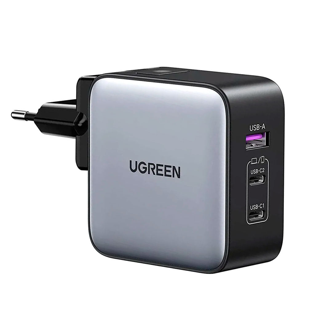 UGREEN CD296 90409 Nexode Cargador Gan USB-C 3 en 1 65W Uso Internacional