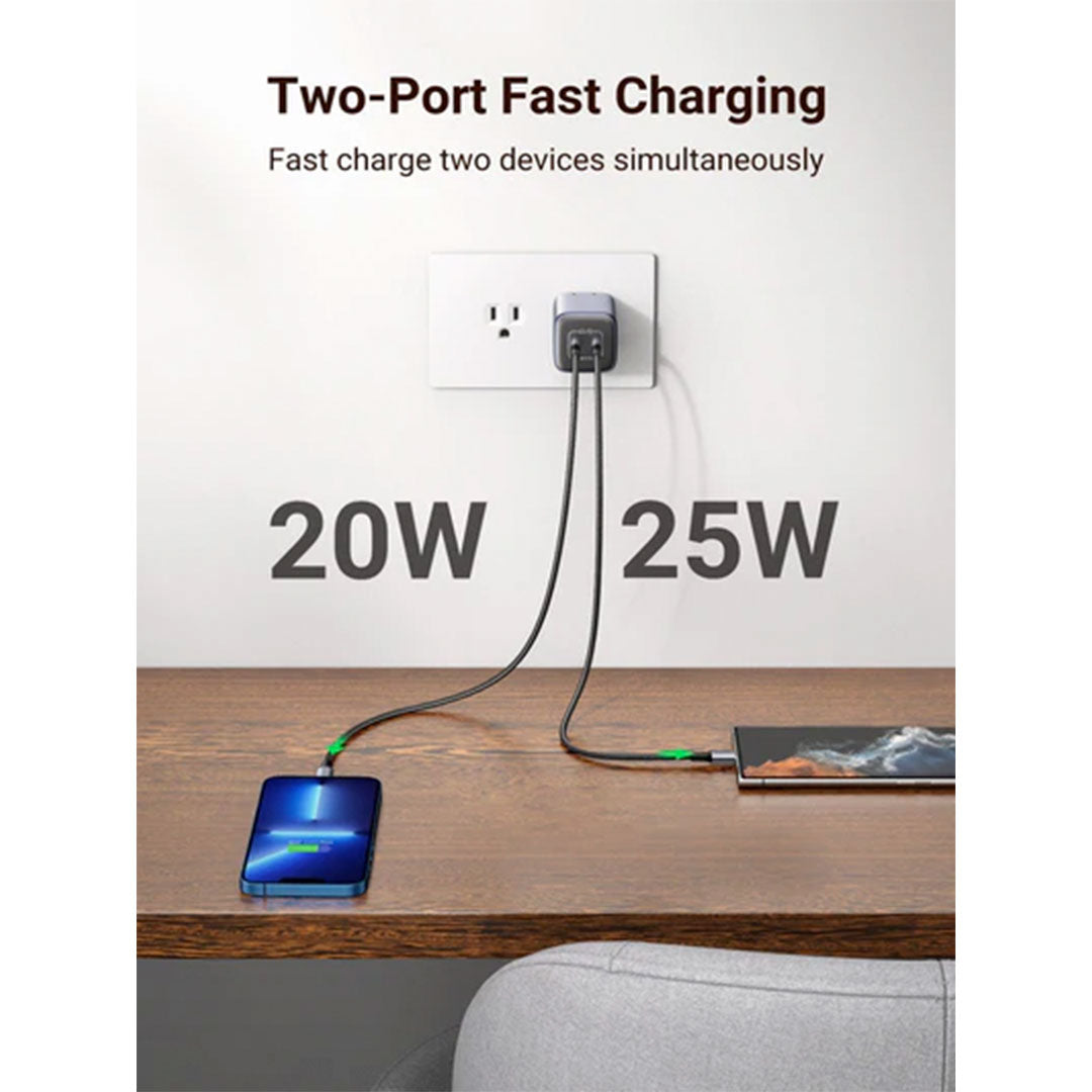 UGREEN CD294 90572 Nexode Cargador Gan 2USB-C 45W
