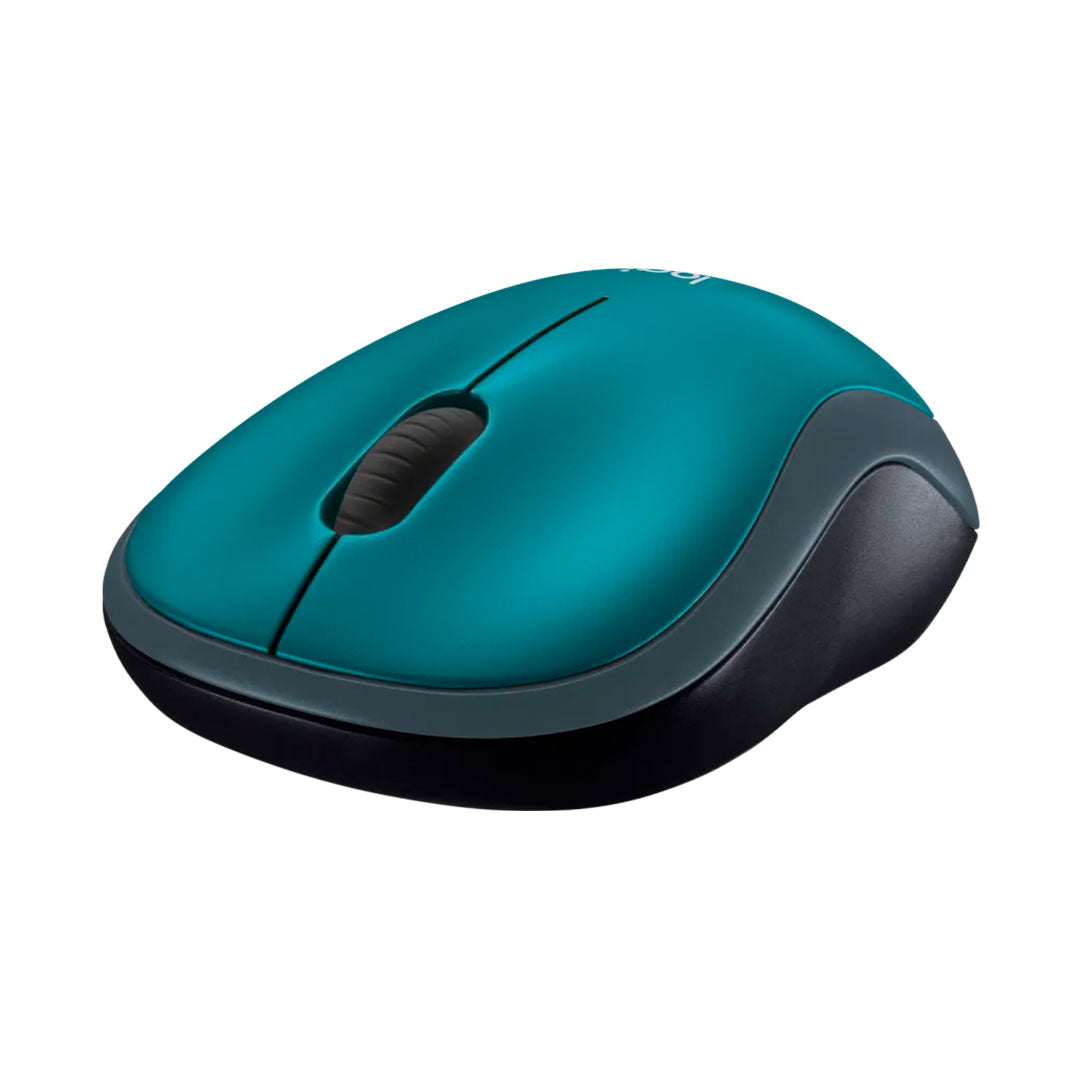 LOGITECH M185 Mouse inalámbrico compacto Verde, USB 2.4GHz, 1000dpi,  910-003636