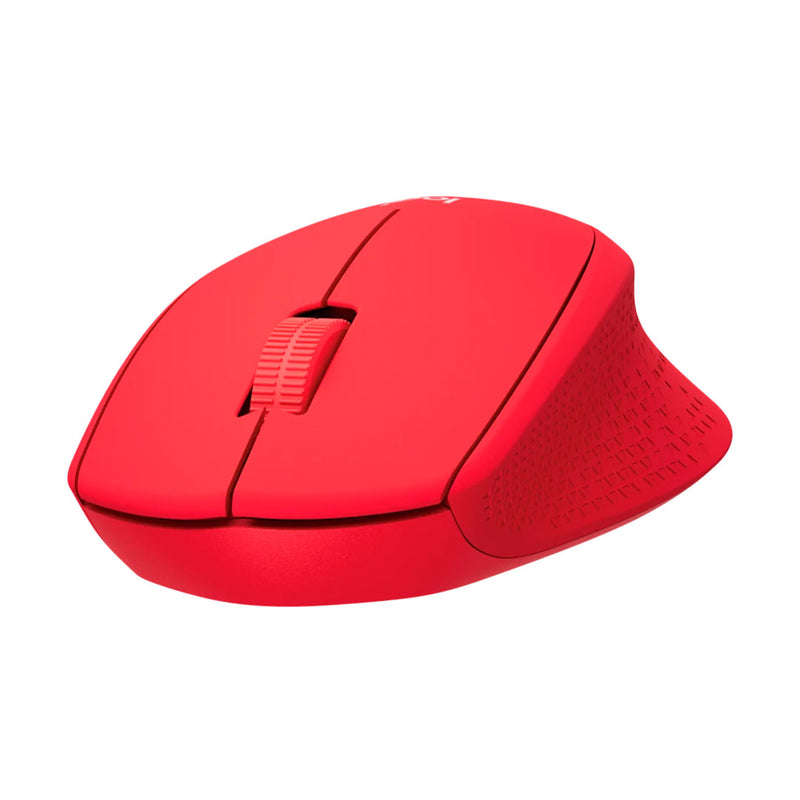 LOGITECH M280 Mouse óptico inalámbrico Rojo, USB, 2.4 Ghz, 1000 dpi, 910-004286
