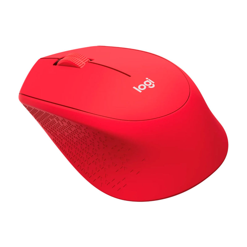 LOGITECH M280 Mouse óptico inalámbrico Rojo, USB, 2.4 Ghz, 1000 dpi, 910-004286