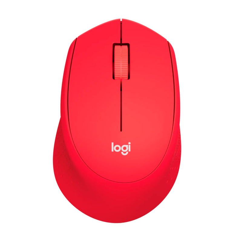 LOGITECH M280 Mouse óptico inalámbrico Rojo, USB, 2.4 Ghz, 1000 dpi, 910-004286