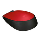 LOGITECH M170 Ambidextrous Wireless Optical Mouse Red, USB 2.4 GHz, 910-004941