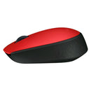 LOGITECH M170 Ambidextrous Wireless Optical Mouse Red, USB 2.4 GHz, 910-004941