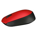 LOGITECH M170 Ambidextrous Wireless Optical Mouse Red, USB 2.4 GHz, 910-004941
