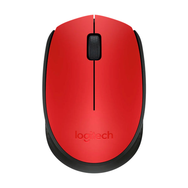 LOGITECH M170 Mouse inalámbrico ambidiestro, 1000 dpi, Rojo, 910-004941