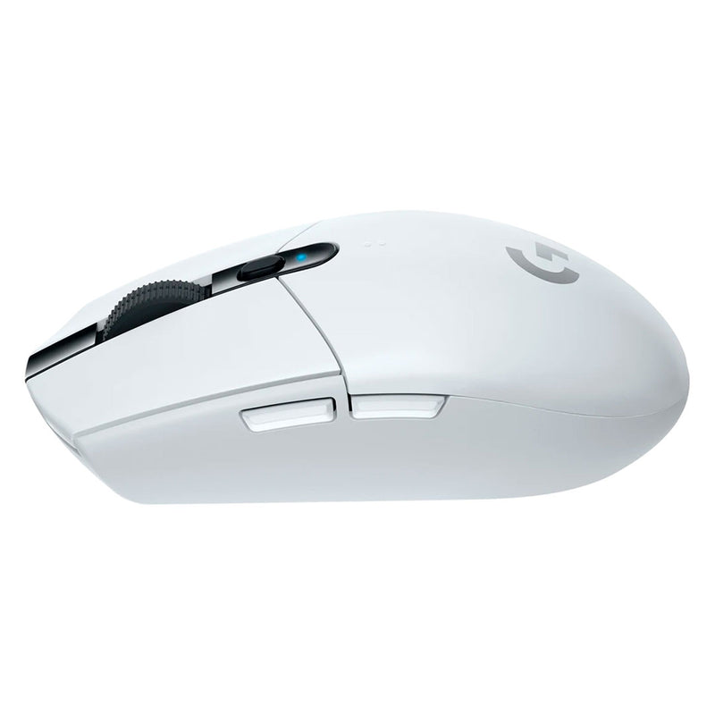 LOGITECH G305 Mouse óptico inalámbrico Blanco, GAMING, USB  LIGHTSPEED, SENSOR HERO 12000 dpi, 6 botones, 910-005289