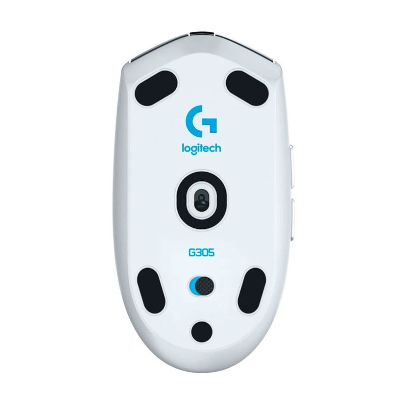 LOGITECH G305 Mouse óptico inalámbrico Blanco, GAMING, USB  LIGHTSPEED, SENSOR HERO 12000 dpi, 6 botones, 910-005289