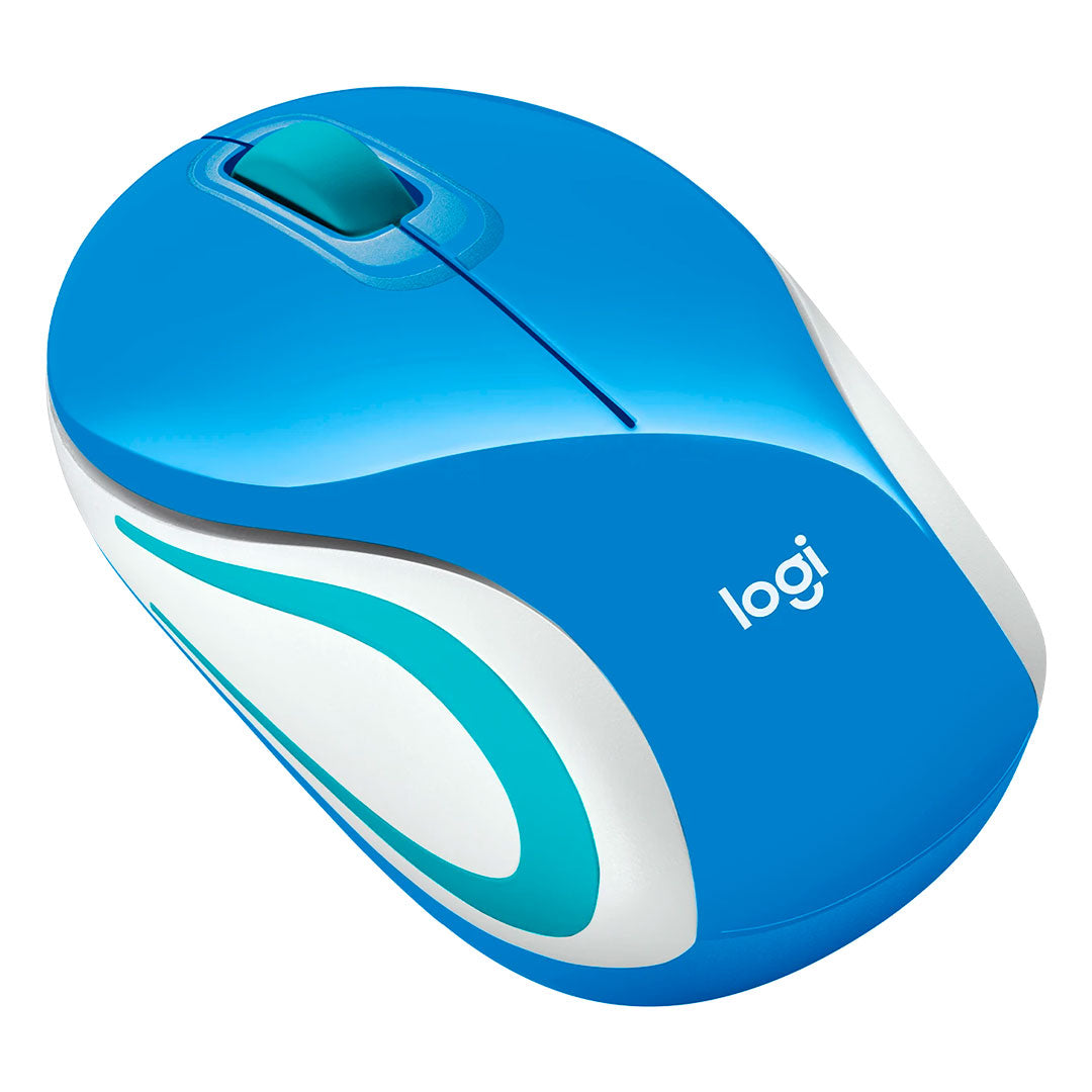 LOGITECH M187 Mouse inalámbrico extrapequeño 1000 dpi, Azul, 910-005360