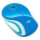 LOGITECH M187 Mouse inalámbrico extrapequeño 1000 dpi, Azul, 910-005360
