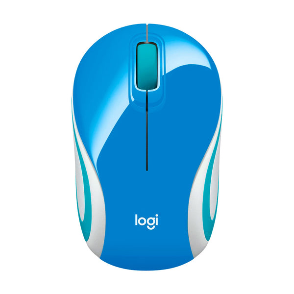 LOGITECH M187 Mouse inalámbrico extrapequeño 1000 dpi, Azul, 910-005360