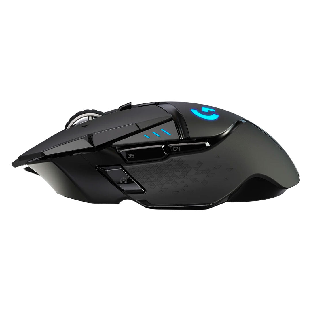 LOGITECH G502 Mouse óptico inalámbrico Gaming, Lightspeed, RGB Lightsync, sensor HERO 25600 dpi, Negro, 910-005565