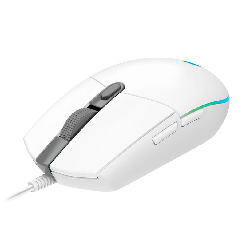 LOGITECH G203 Mouse óptico Blanco, GAMING, USB, RGB LIGHTSYNC, 6 botones, 8000 dpi, 910-005791