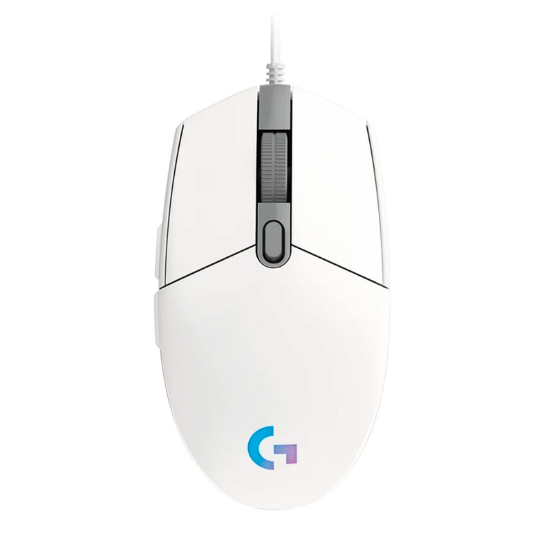 LOGITECH G203 Mouse óptico Blanco, GAMING, USB, RGB LIGHTSYNC, 6 botones, 8000 dpi, 910-005791