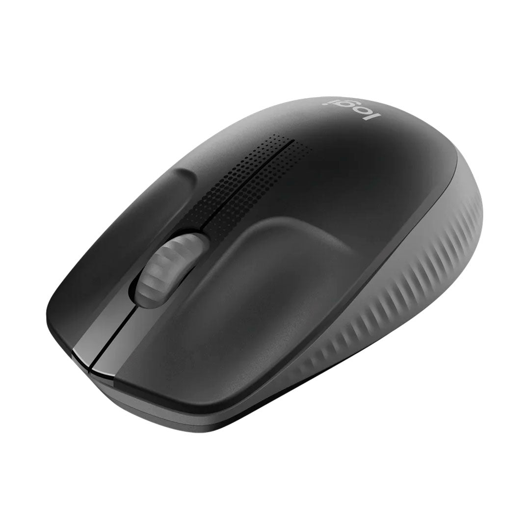 LOGITECH M190 Mouse inalámbrico 1000dpi Negro con gris USB - 910-005902