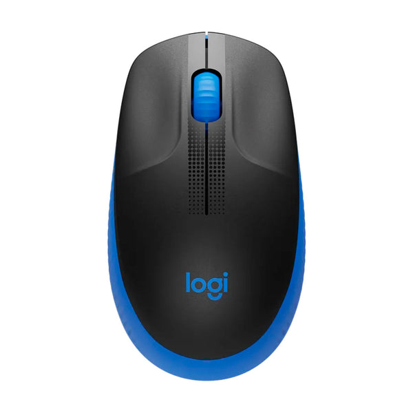 LOGITECH M190 Mouse inalámbrico Negro con Azul, USB, 1000 dpi 910-005903