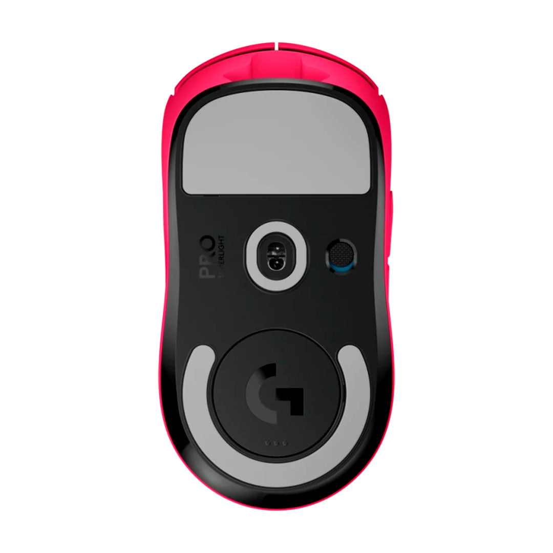 LOGITECH PRO X Mouse inalámbrico Gamer Superlight, sensor HERO 25000 dpi, Fucsia, 910-005954