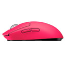 LOGITECH PRO X Mouse inalámbrico Gamer Superlight, sensor HERO 25000 dpi, Fucsia, 910-005954