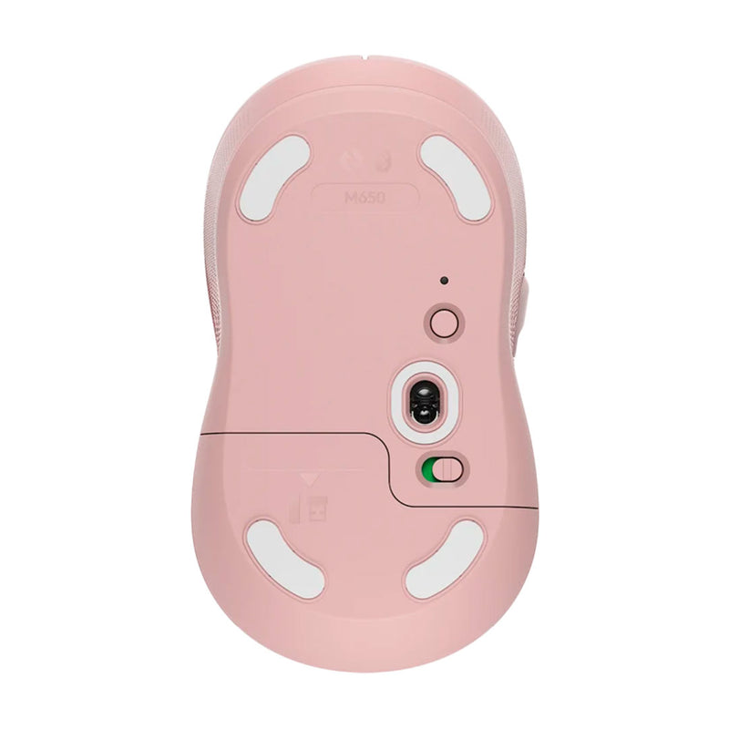 LOGITECH SIGNATURE M650 Mouse inalámbrico mediano, Rosa, 910-006251