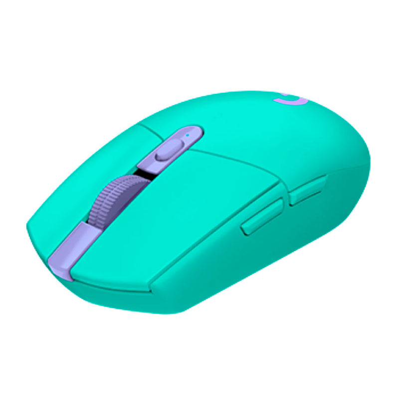 LOGITECH G305 Mouse óptico inalámbrico Menta, GAMING, USB LIGHTSPEED,SENSEOR HERO 12000 dpi, 6 botones, 910-006376